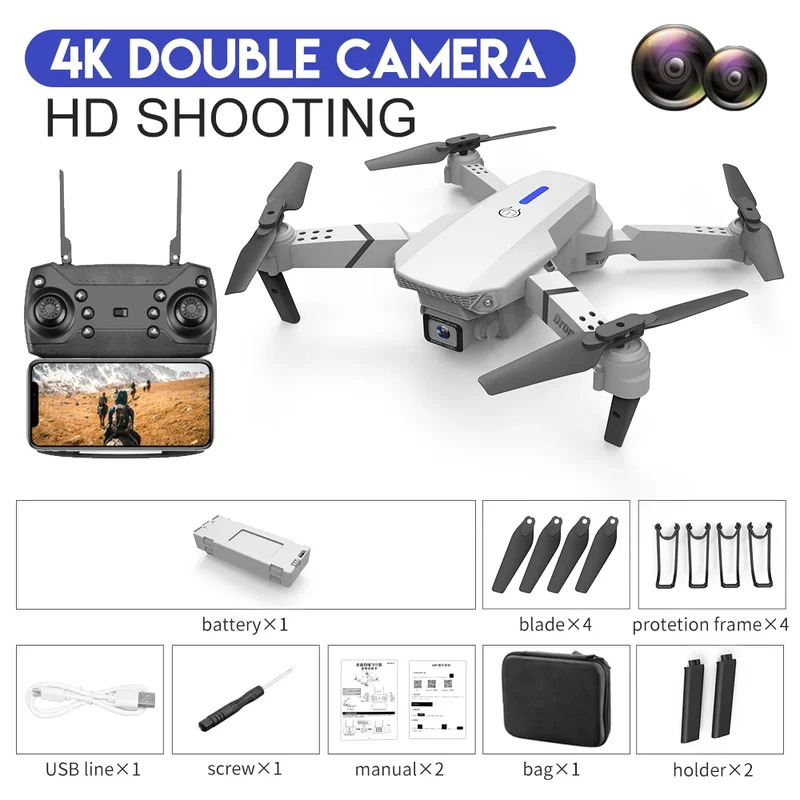 E88 ProIntelligent Folding Dro - Drone Aerial Photography のレビューと価格