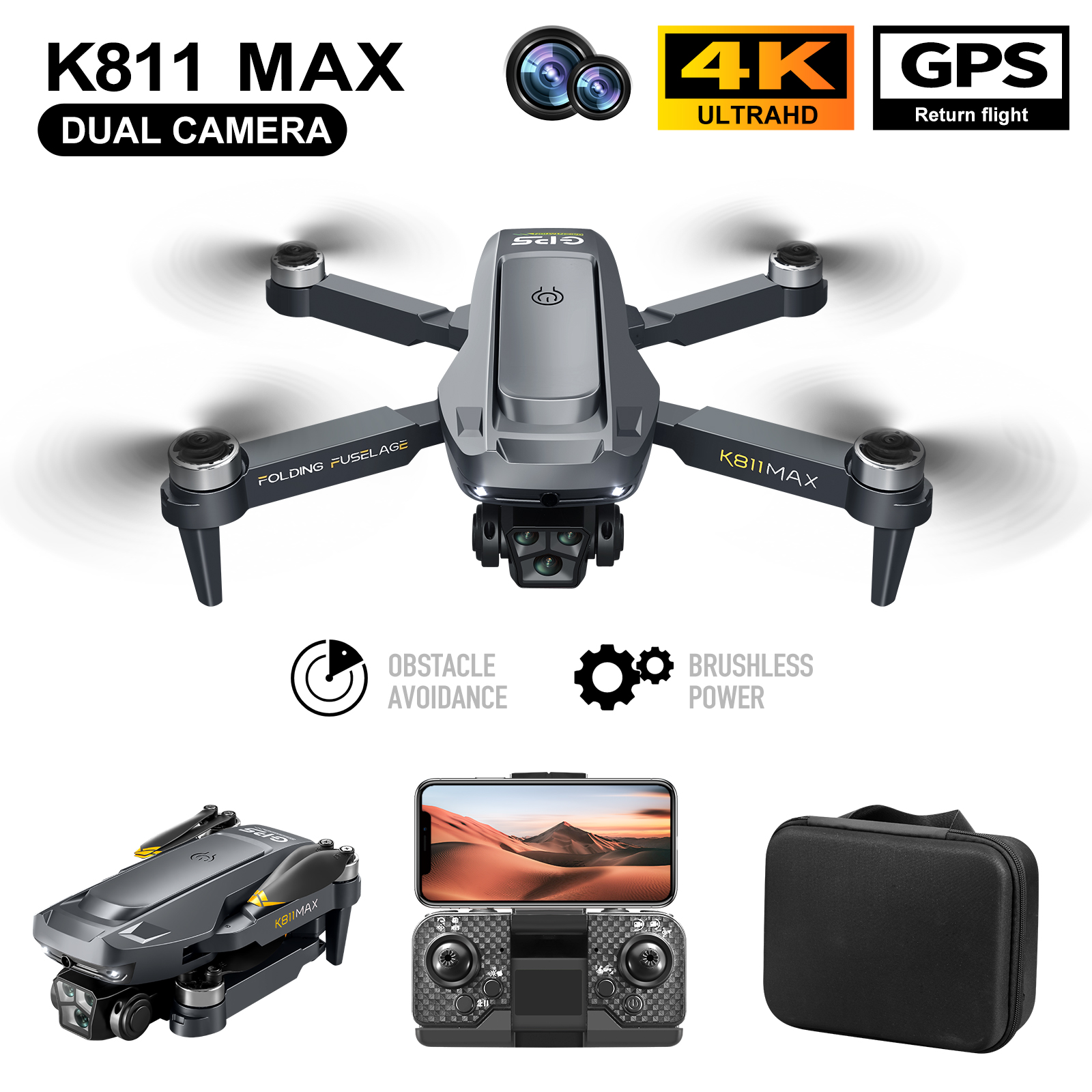 K811MAX Quadcopter Drone: Brus - Drone Mapping のレビューと価格